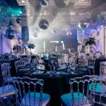 Silver inflatable balloons