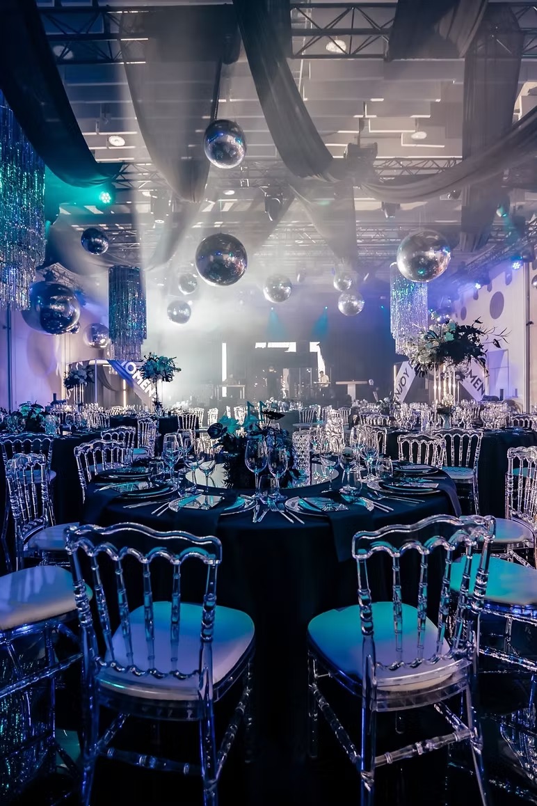 Silver inflatable balloons