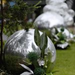 Silver inflatable balloons