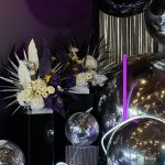 Silver inflatable balloons