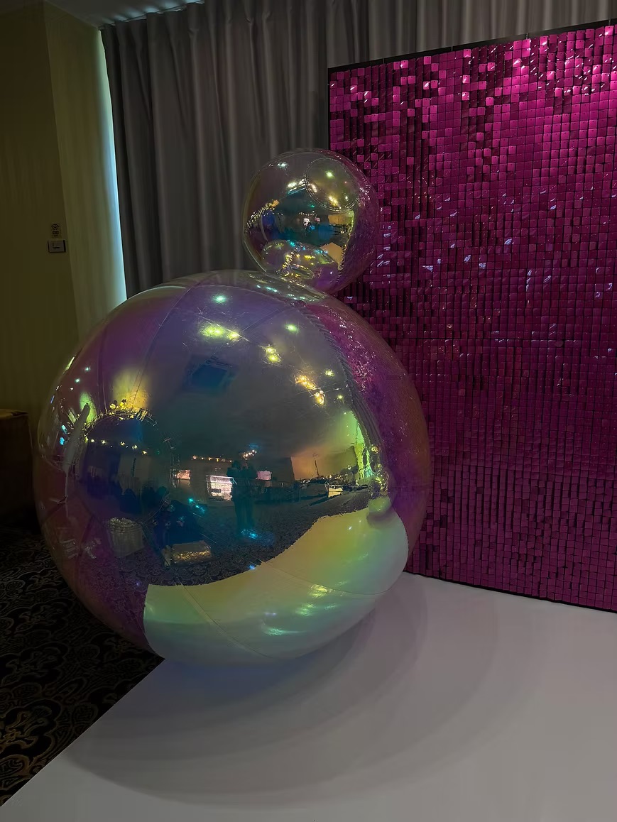 Rainbow inflatable balloons