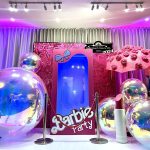 Rainbow inflatable balloons