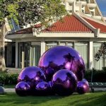 Purple inflatable balloons