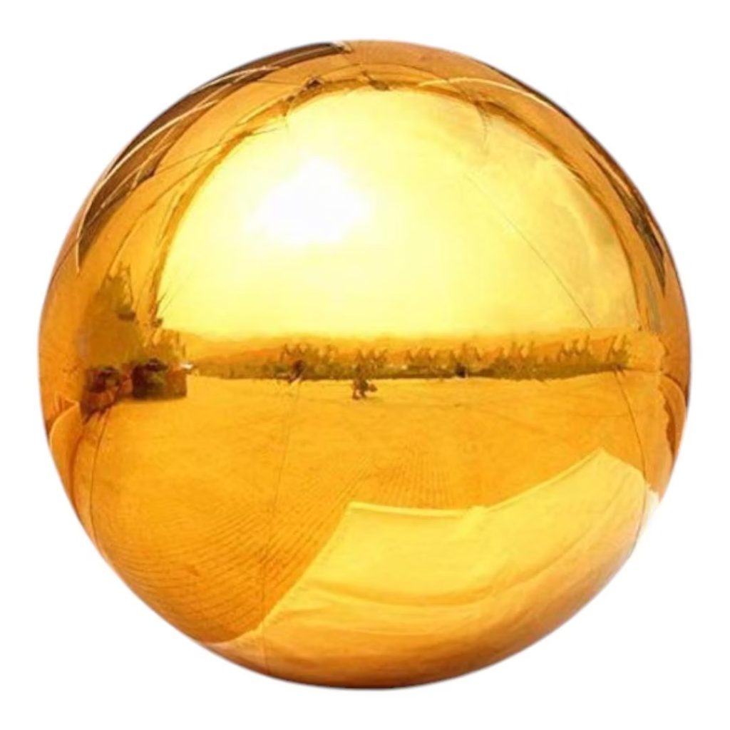 Gold inflatable balloons