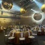 Gold inflatable balloons