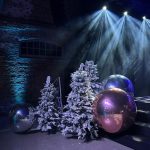 Gold inflatable balloons