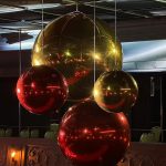 Gold inflatable balloons