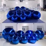 Blue inflatable balloons