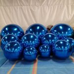Blue inflatable balloons