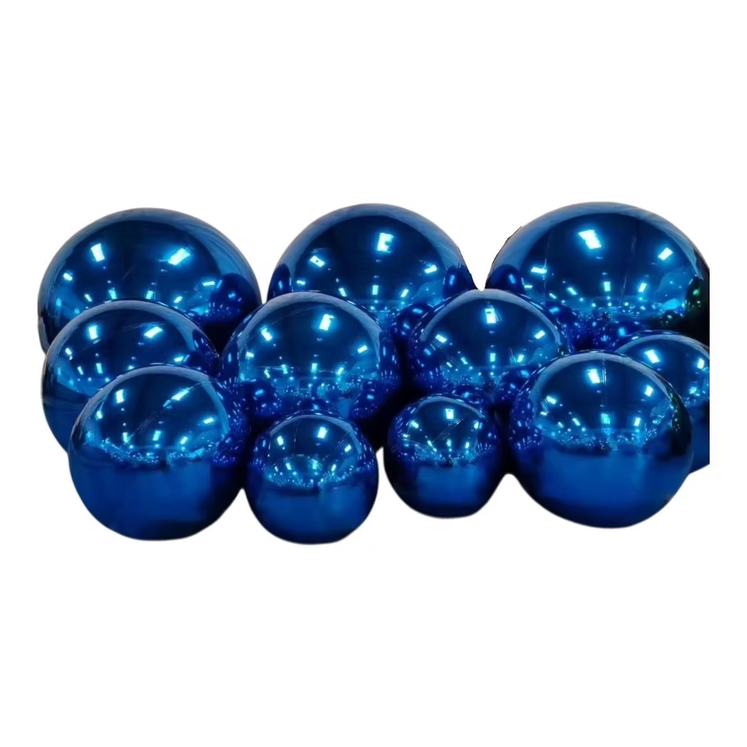 Blue inflatable balloons