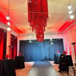 Ribbon chandeliers