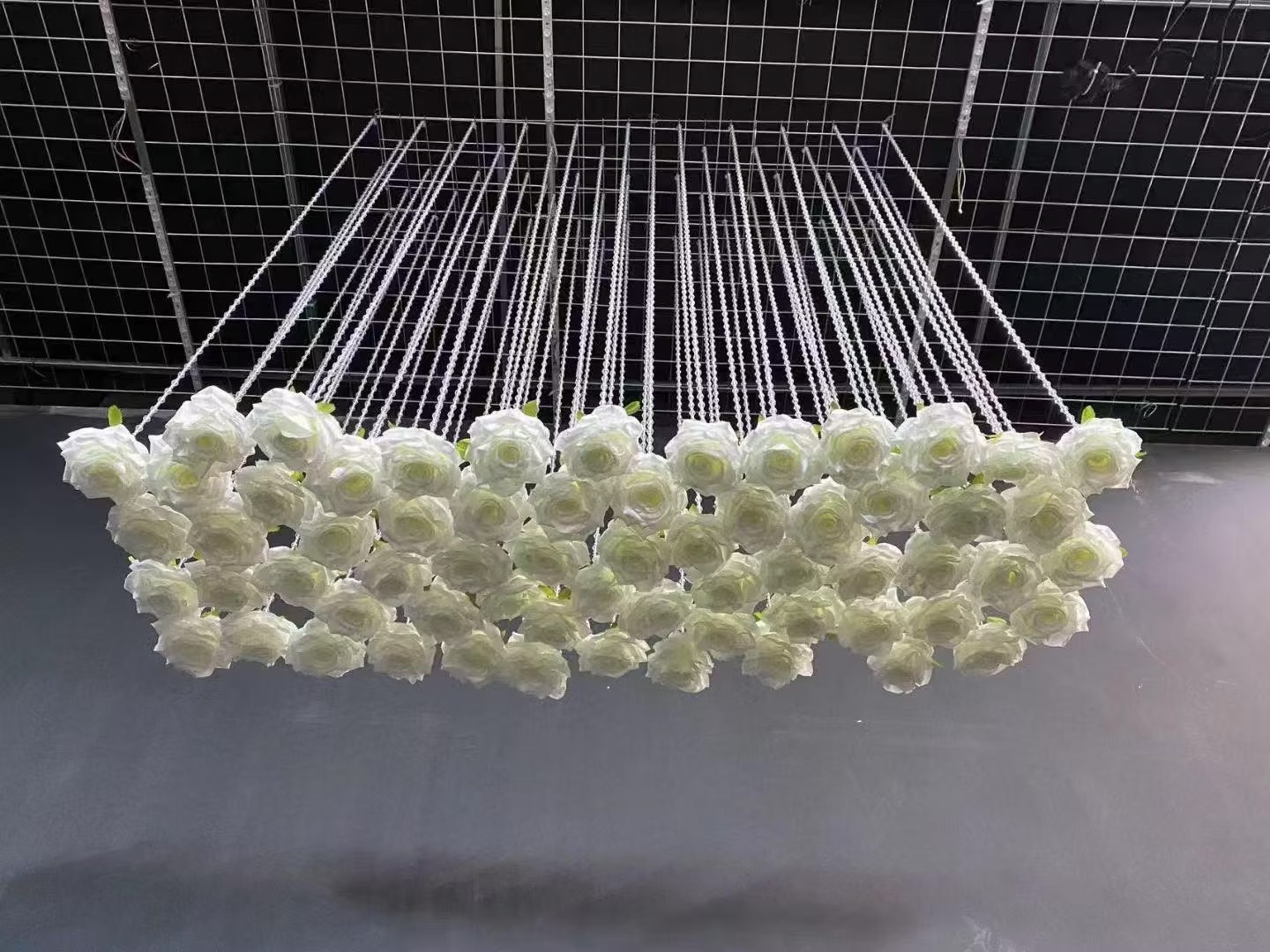 Crystal ceiling decoration with flowers