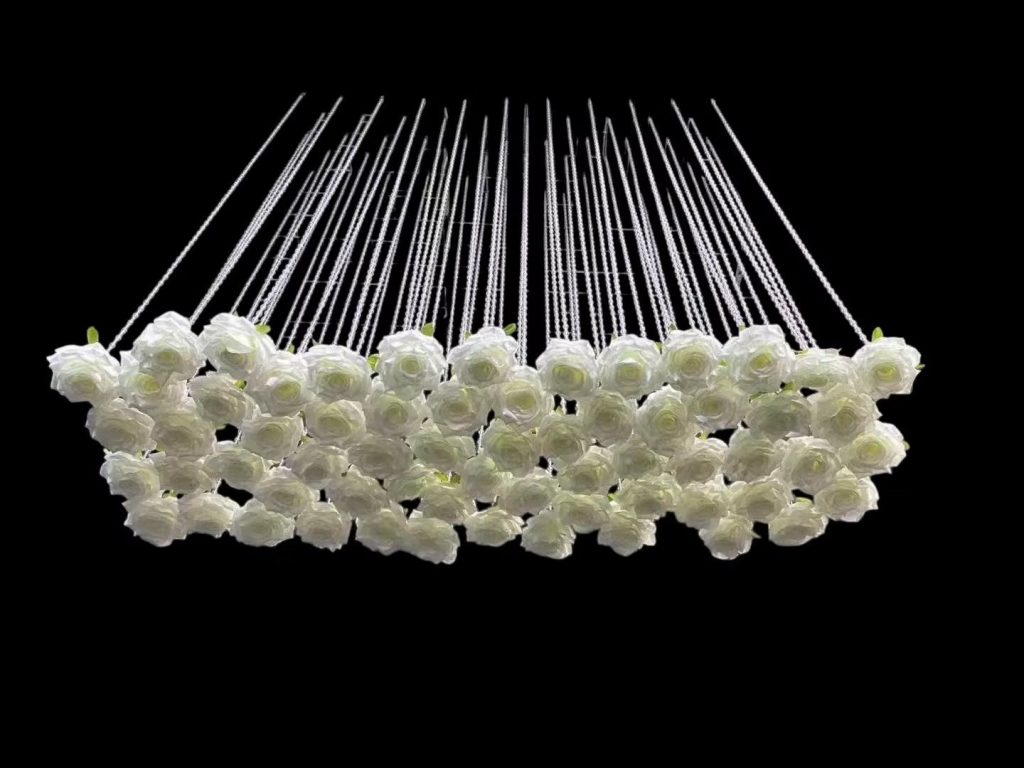 Crystal ceiling decoration with flowers