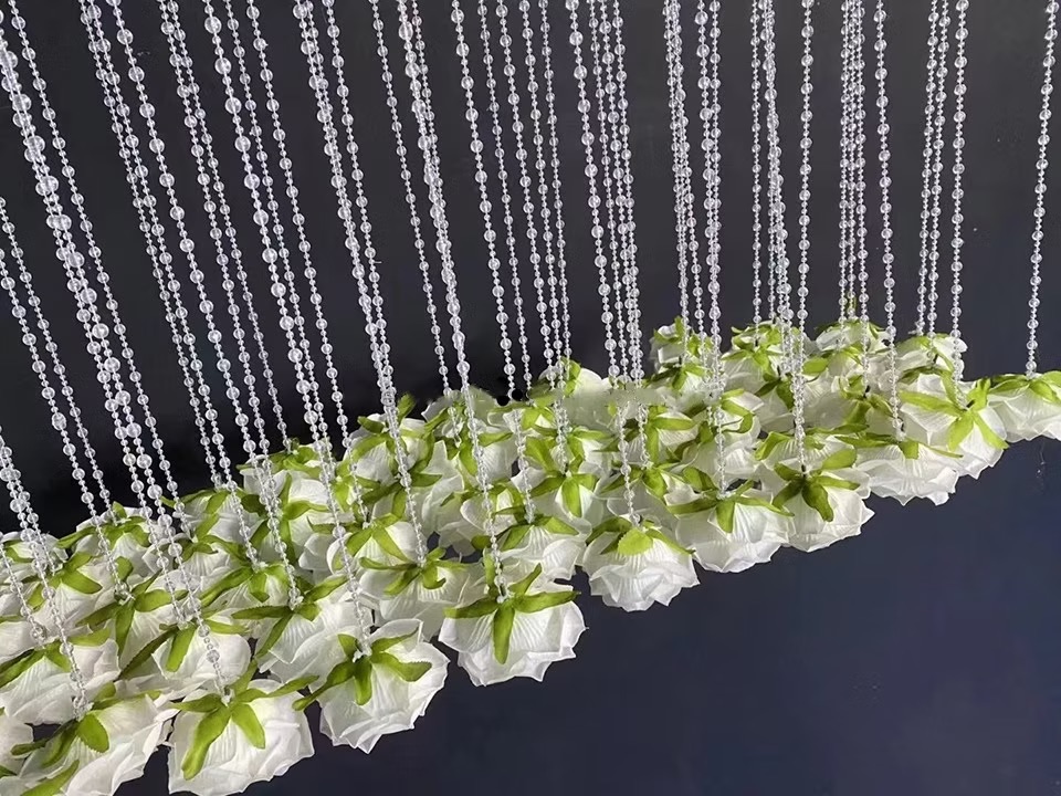 Crystal ceiling decoration with flowers