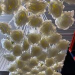 Crystal ceiling decoration with flowers