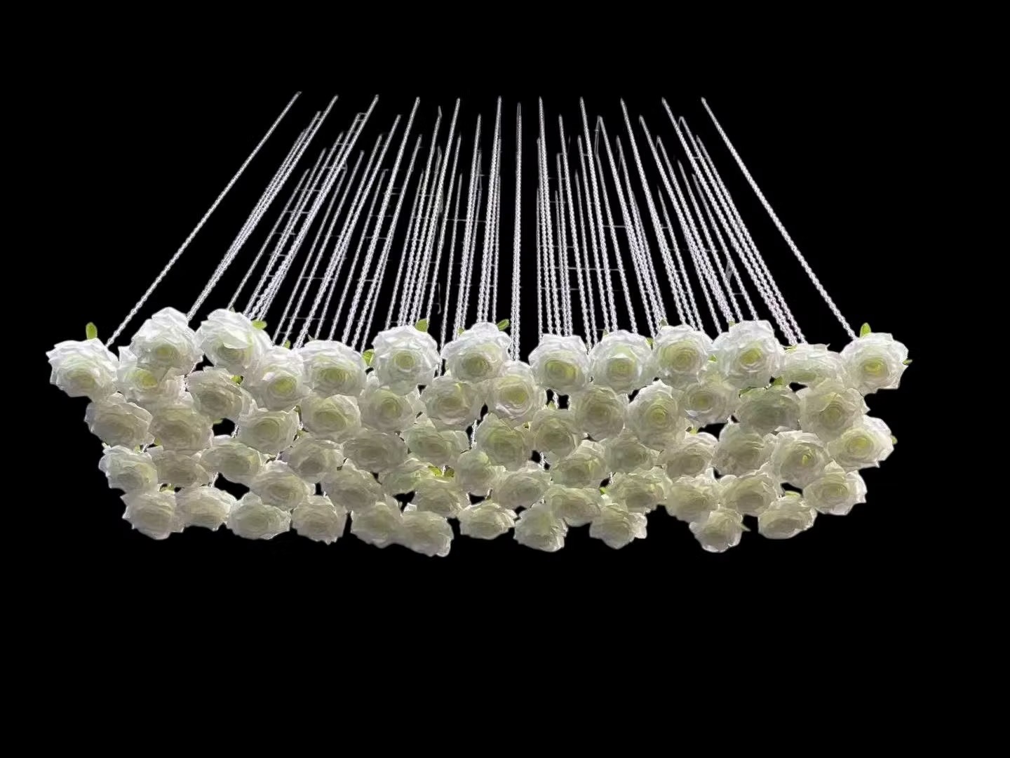 Crystal ceiling decoration with flowers