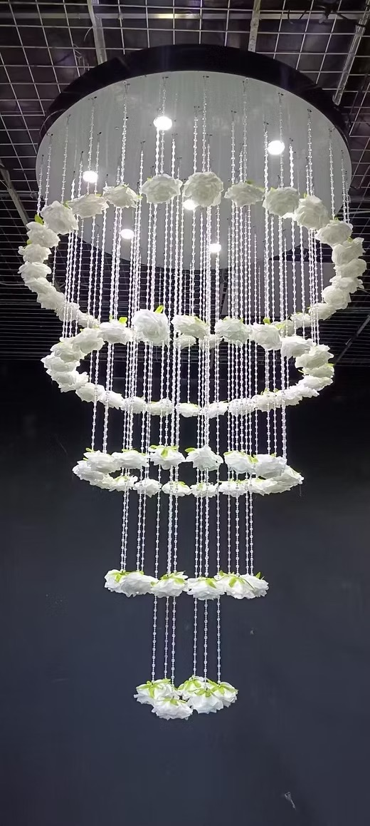 5-tier crystal ceiling with flowers