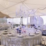 Transparent chair with different pillow colors