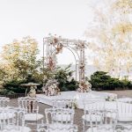 Transparent chair with different pillow colors