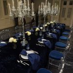 Transparent chair with different pillow colors