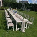 Wooden chair with different pillow colors