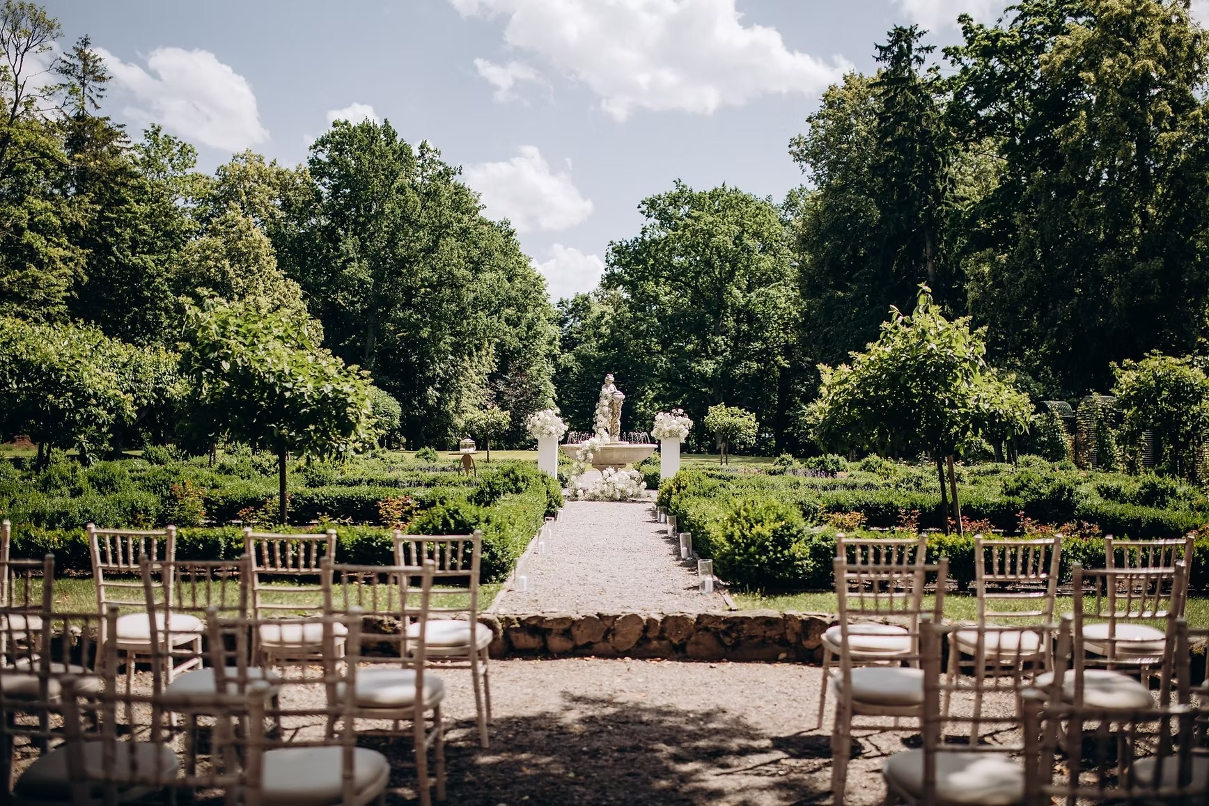 Wooden chair with different pillow colors
