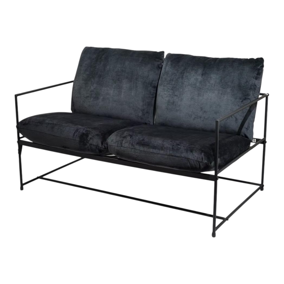 Lounge area double sofa black