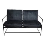 Lounge area double sofa black