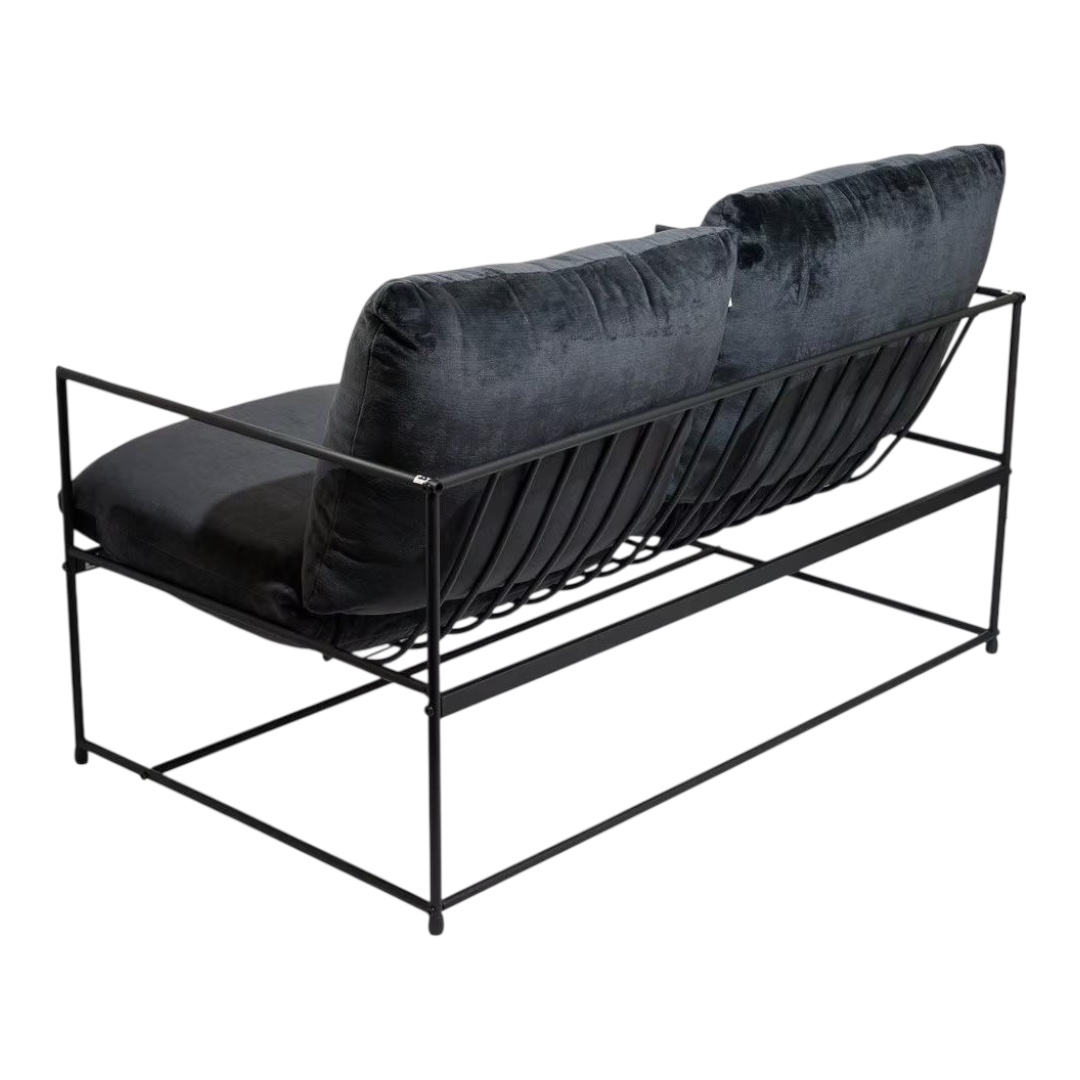 Lounge area double sofa black