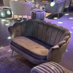 Lounge area double sofa gray