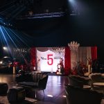 Lounge area double sofa gray