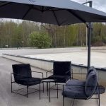 Lounge area chair black