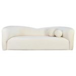 Lounge area three-seater sofa white