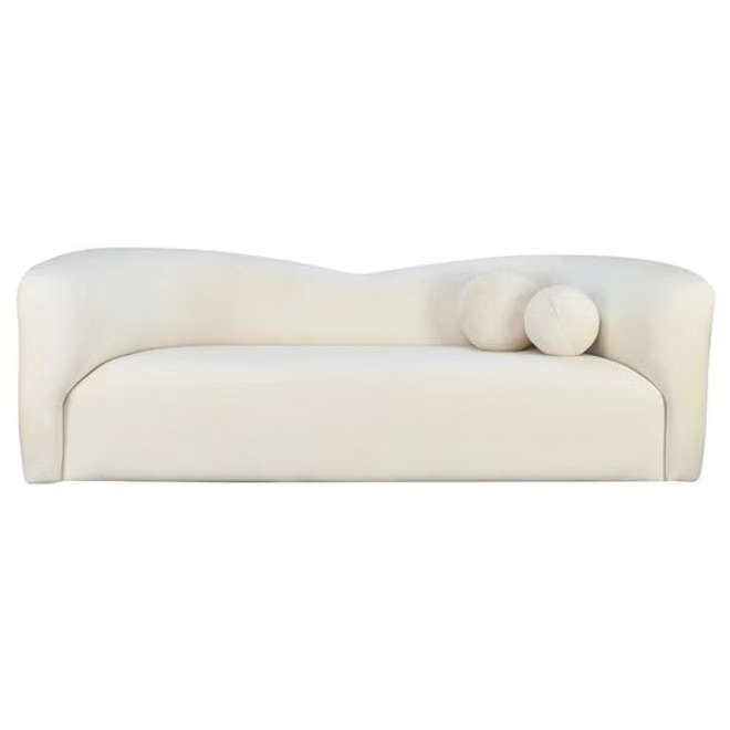 Lounge area three-seater sofa white