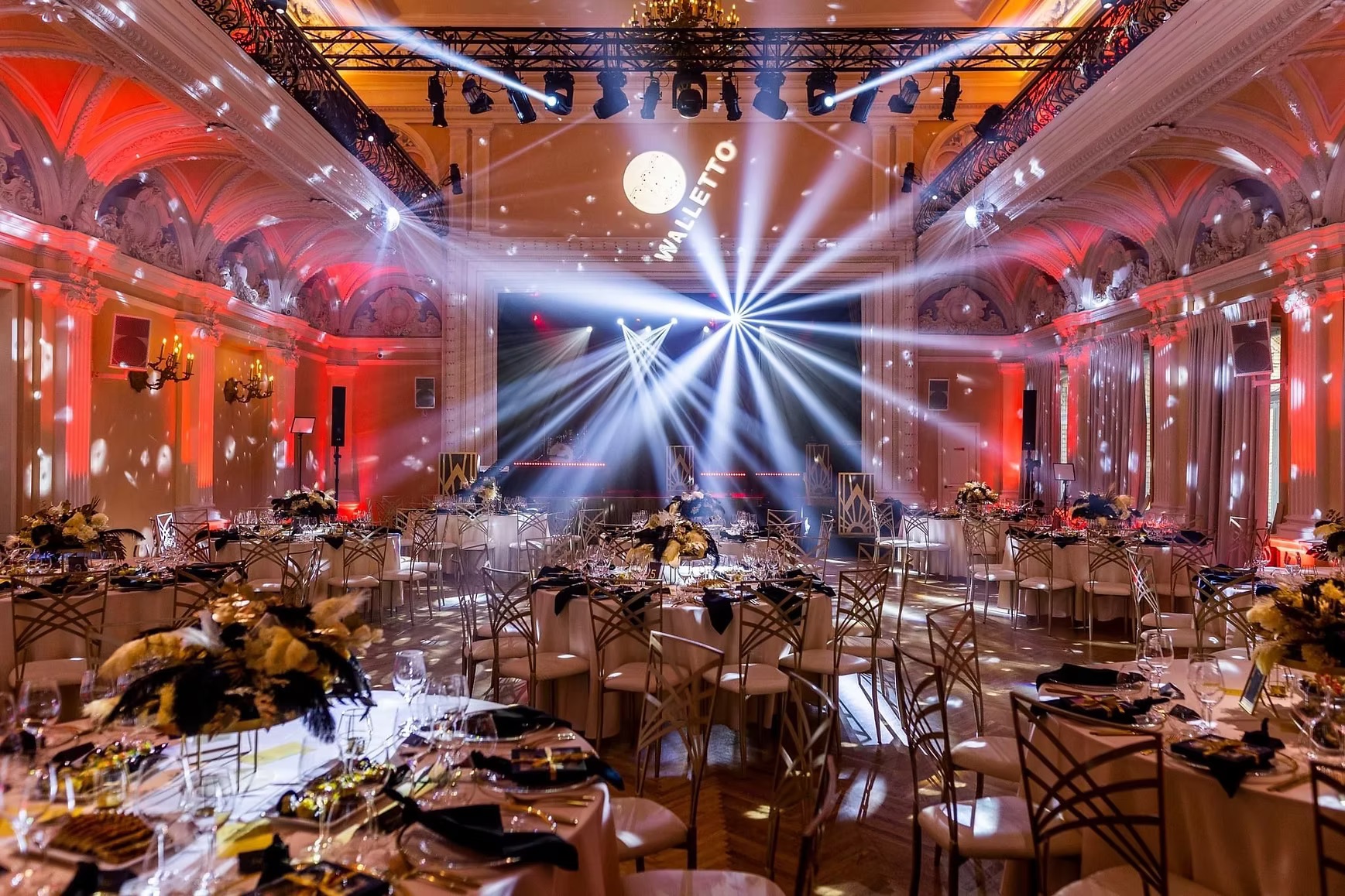 Gold chair with white cushion