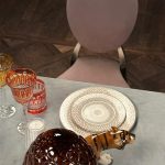 Silver chair with lilac cushion