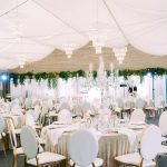 Gold chair with white cushion