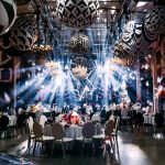 Gold chair with black cushion