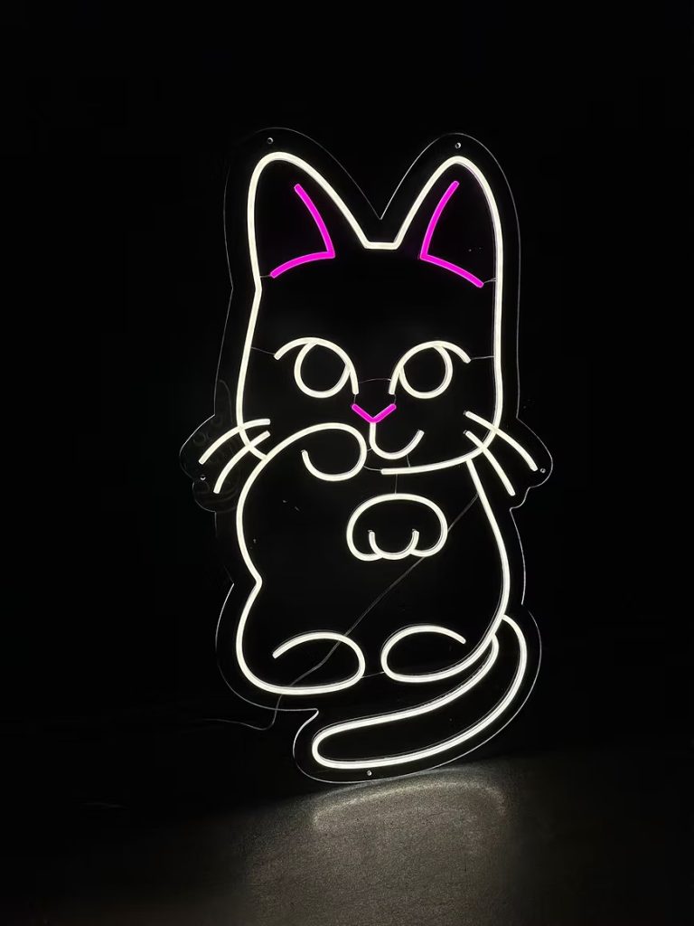 LED neon cat