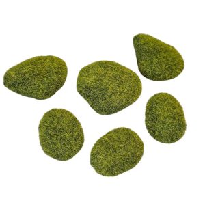 Stone with artificial moss