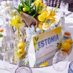 Lemon tree in a plastic pot