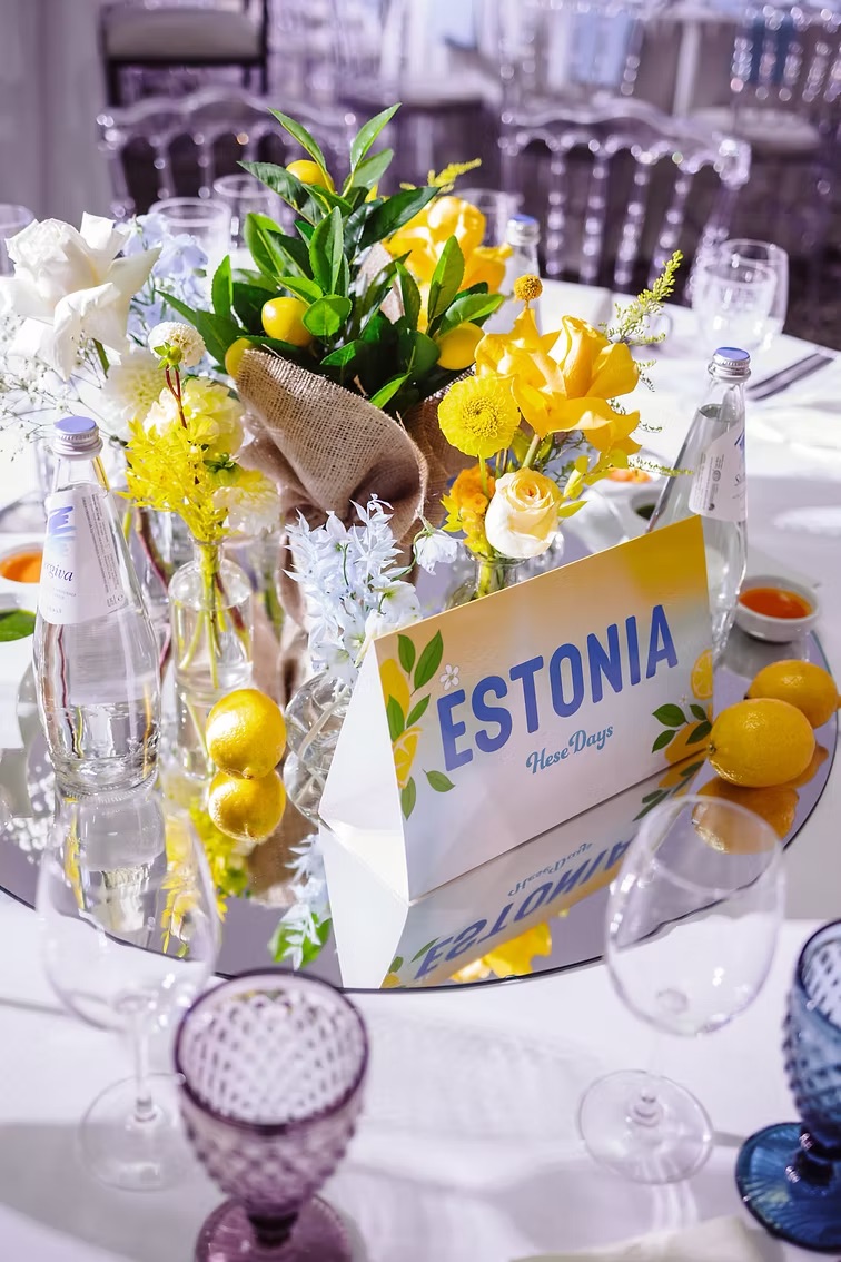 Lemon tree in a plastic pot