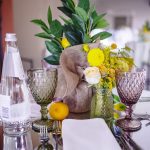 Lemon tree in a plastic pot