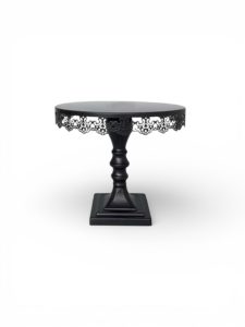 Black dessert stand one-tier