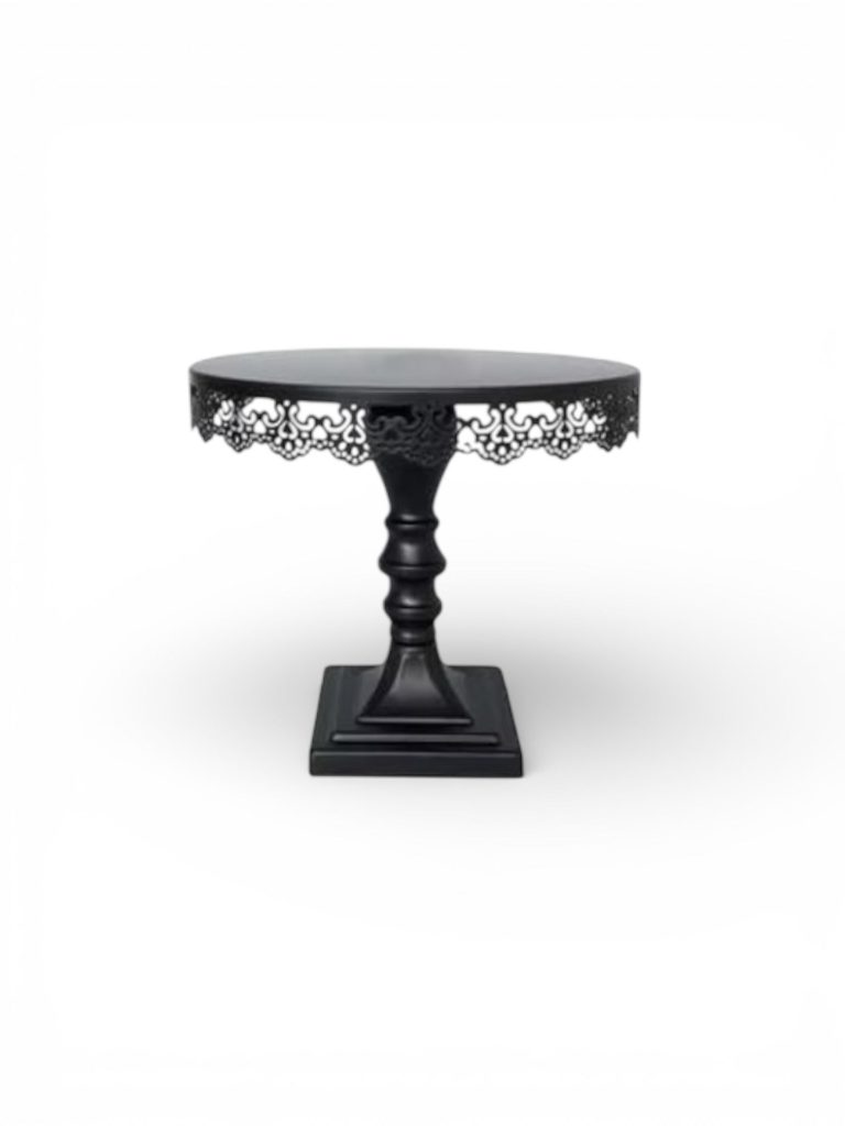 Black dessert stand one-tier