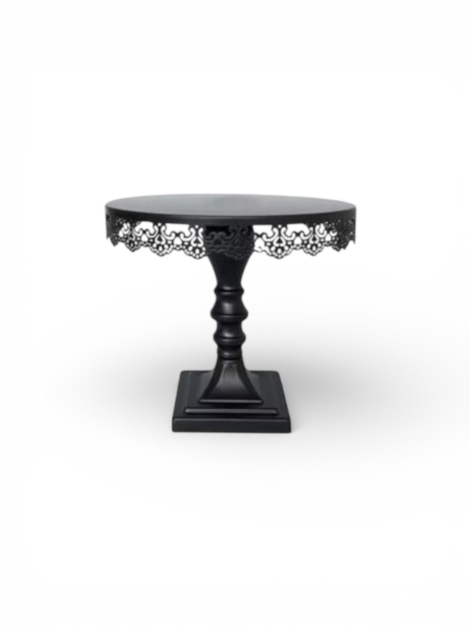 Black dessert stand one-tier