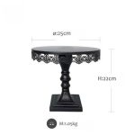 Black dessert stand one-tier