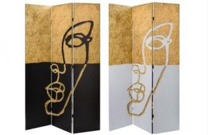 Double-sided folding screen