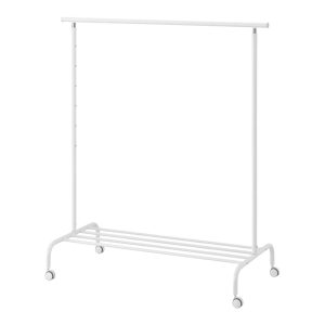White clothes rack