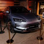 Rose gold barrier with black ribbon